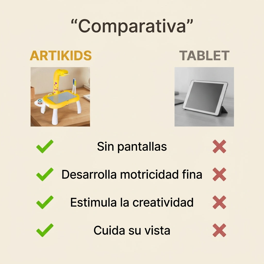 ArtiKids: comparativa frente a la tablet