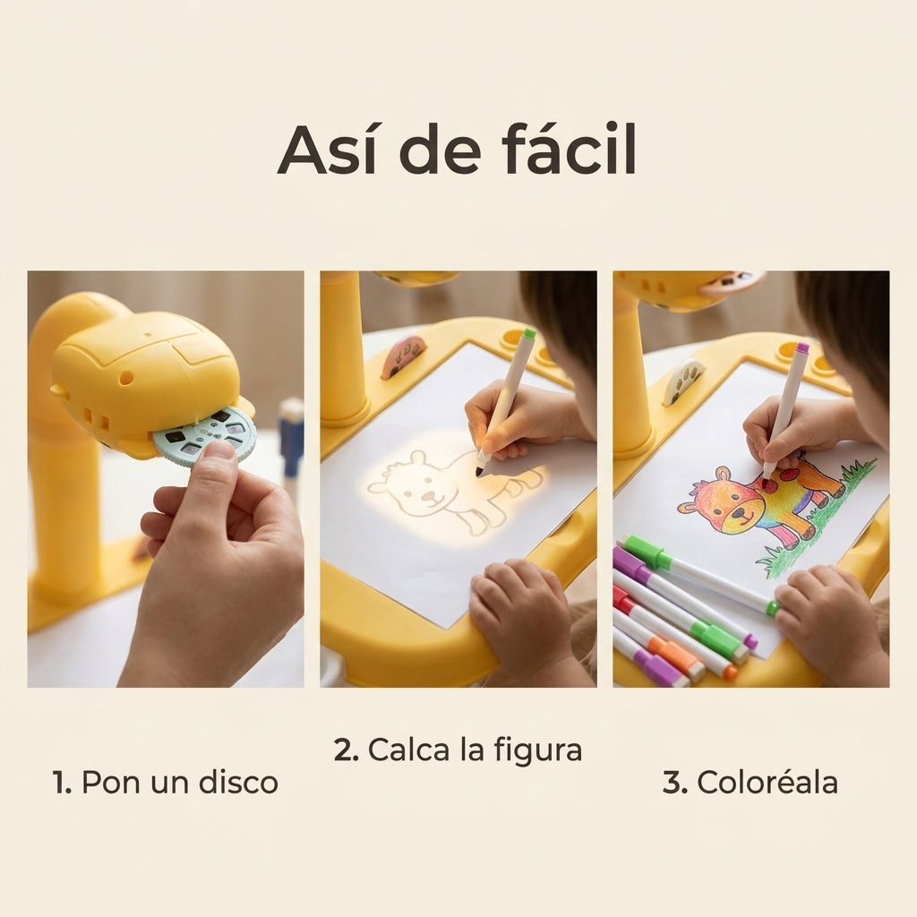 ArtiKids: así de fácil, pon un disco, calca y colorea