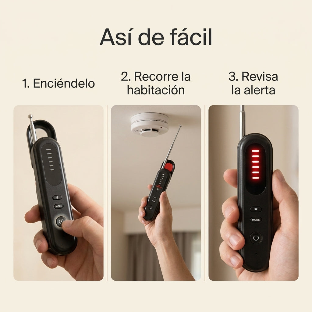 SafeScan: así de fácil, enciéndelo, recorre la habitación y revisa la alerta